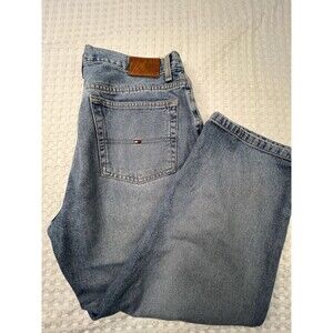Vintage Tommy Hilfiger Jeans Womens 12 Y2k Cropped 25" Boyfriend Mid Rise Denim